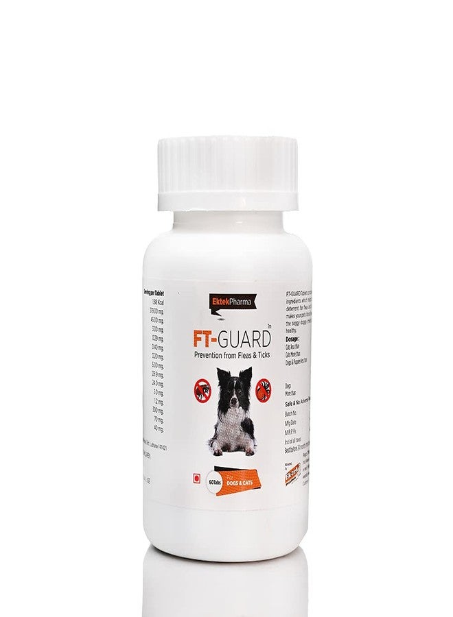 all4pets ft-Guard Tablets Natural Protection from Fleas and Ticks (for Dogs and Cats), Multicolor, EK-TEK-PC-004 - Image 2